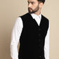 Even Apparels Men's Black Waistcoat with welt pockets | Swadesiicart