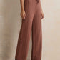 trueBrowns Peach Woollen Flared Pants | Swadesiicart