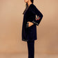 trueBrowns Purple Velvet Embroidered Co-ord Set - Swadesiicart