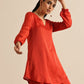 trueBrowns Rust Silk Blend Short Co-Ord Set - Swadesiicart
