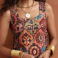 trueBrowns Cola Print Straight Kurta Set | Swadesiicart