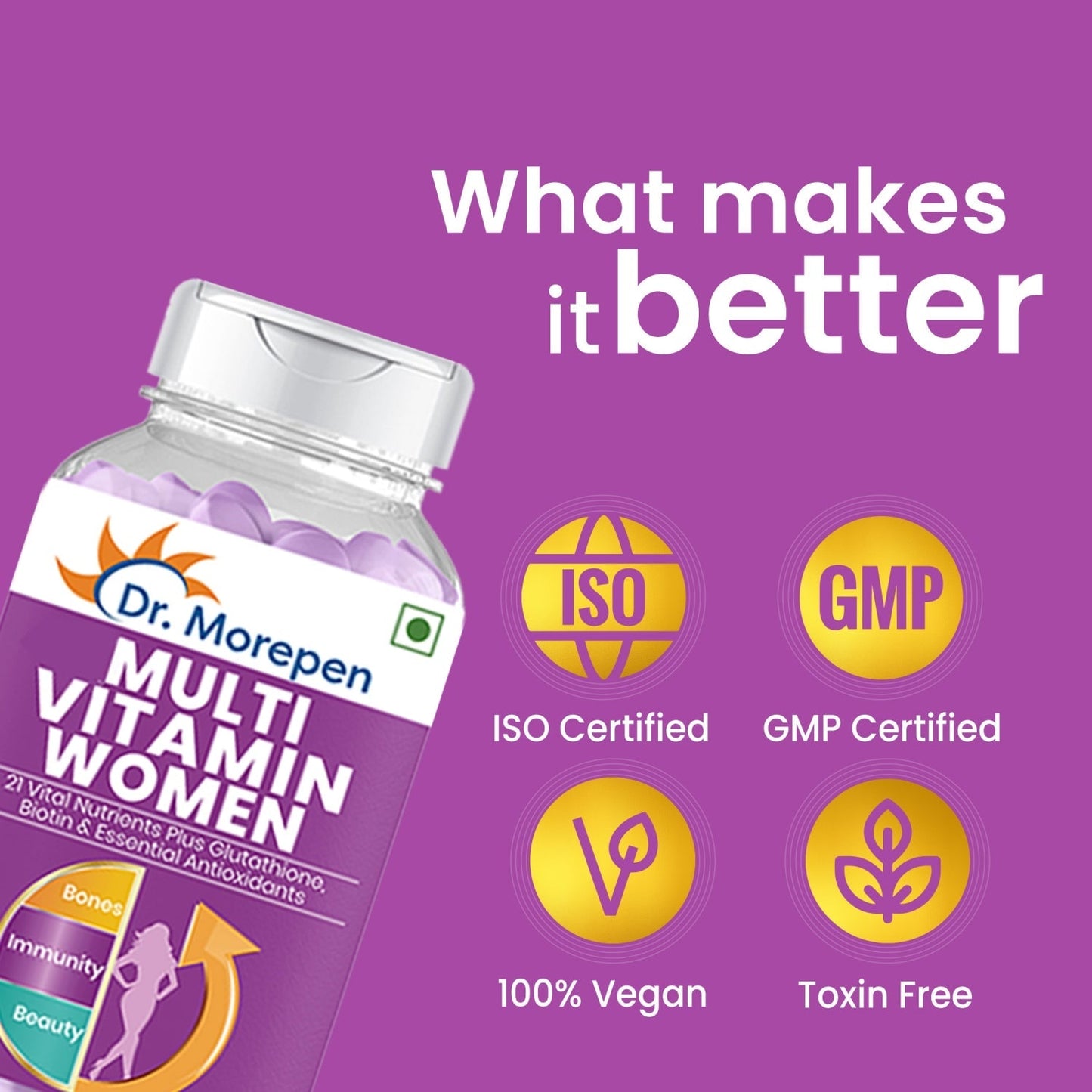 Dr Morpen Multivitamin Women And Biotin+ Advanced | Swadesiicart