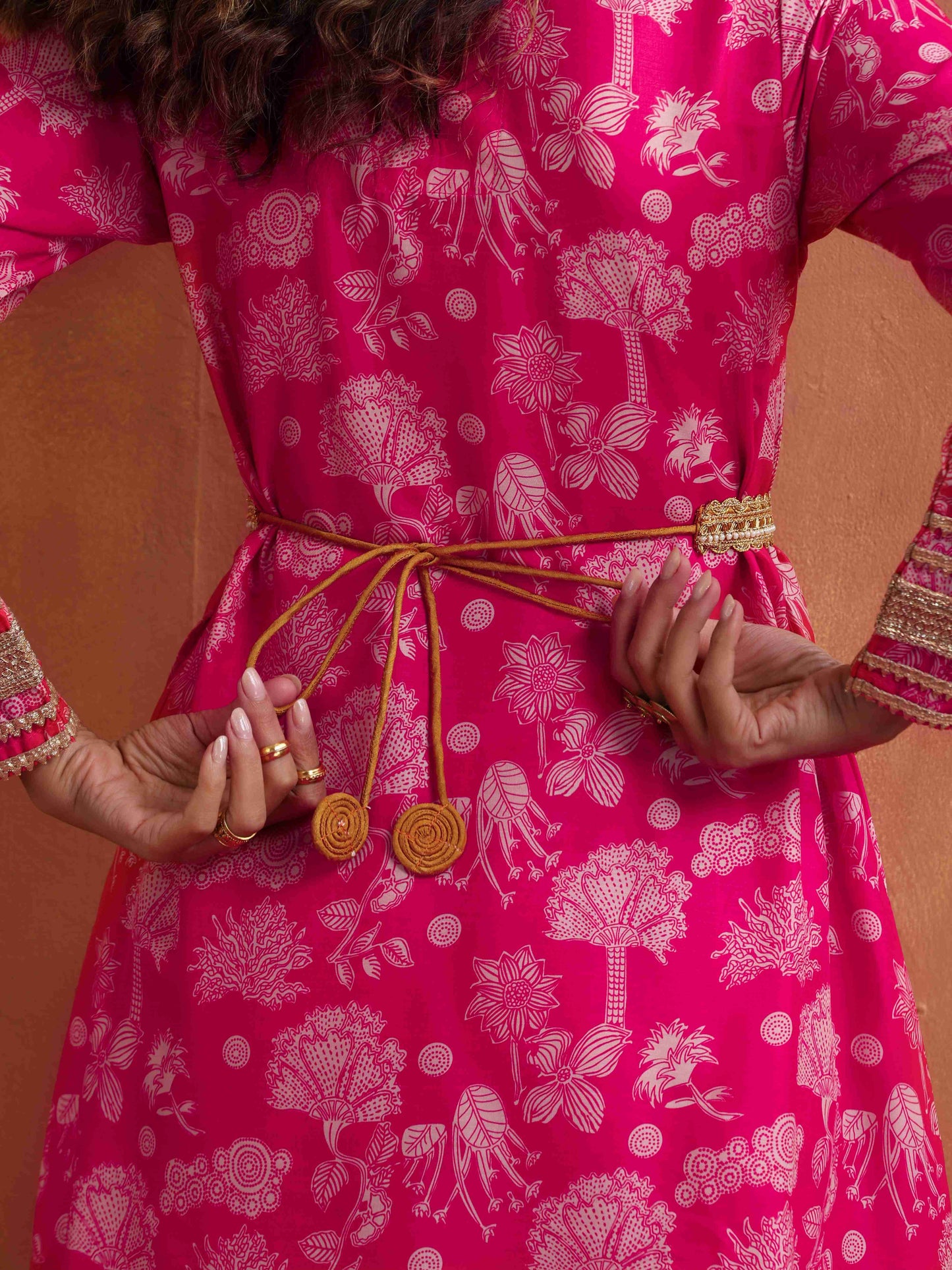 trueBrowns Gold Embellished Belt | Swadesiicart