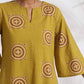 trueBrowns Green Cotton Print HighSlit Kurta Set | Swadesiicart