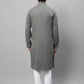 Even Apparels Multi Pure Cotton Kurta With Band Collar | Swadesiicart