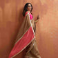 trueBrowns Bronze Tissue Ready To Wear Saree | Swadesiicart