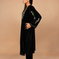 trueBrowns Black Velvet Embroidered Kurta Set | Swadesiicart