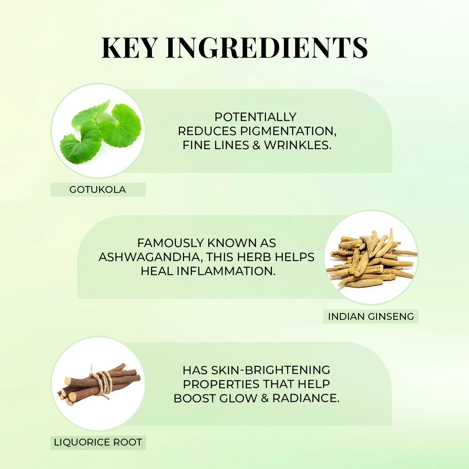 Glow Boosting Face serum with Gotukola & Indian Ginseng : 30ml