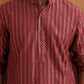 trueBrowns Men's Rust Cotton Dobby Kurta | Swadesiicart