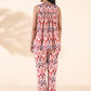 trueBrowns Carrot Cotton Ikat Flared Co-ord Set - Swadesiicart
