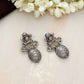 trueBrowns Silver Tone Oval Drop Earrings | Swadesiicart