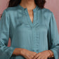 trueBrowns Light Blue Modal Straight Kurta Co-ord Set - Swadesiicart