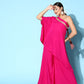 InWeave Women's Magenta One Shoulder Kurta Set - Swadesiicart