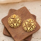trueBrowns Gold-Polished Leaf Earrings | Swadesiicart