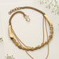 trueBrowns Brass Rose Layererd Necklace | Swadesiicart