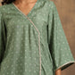 trueBrowns Light Green Bandhani Printed Silk Co-Ord Set - Swadesiicart
