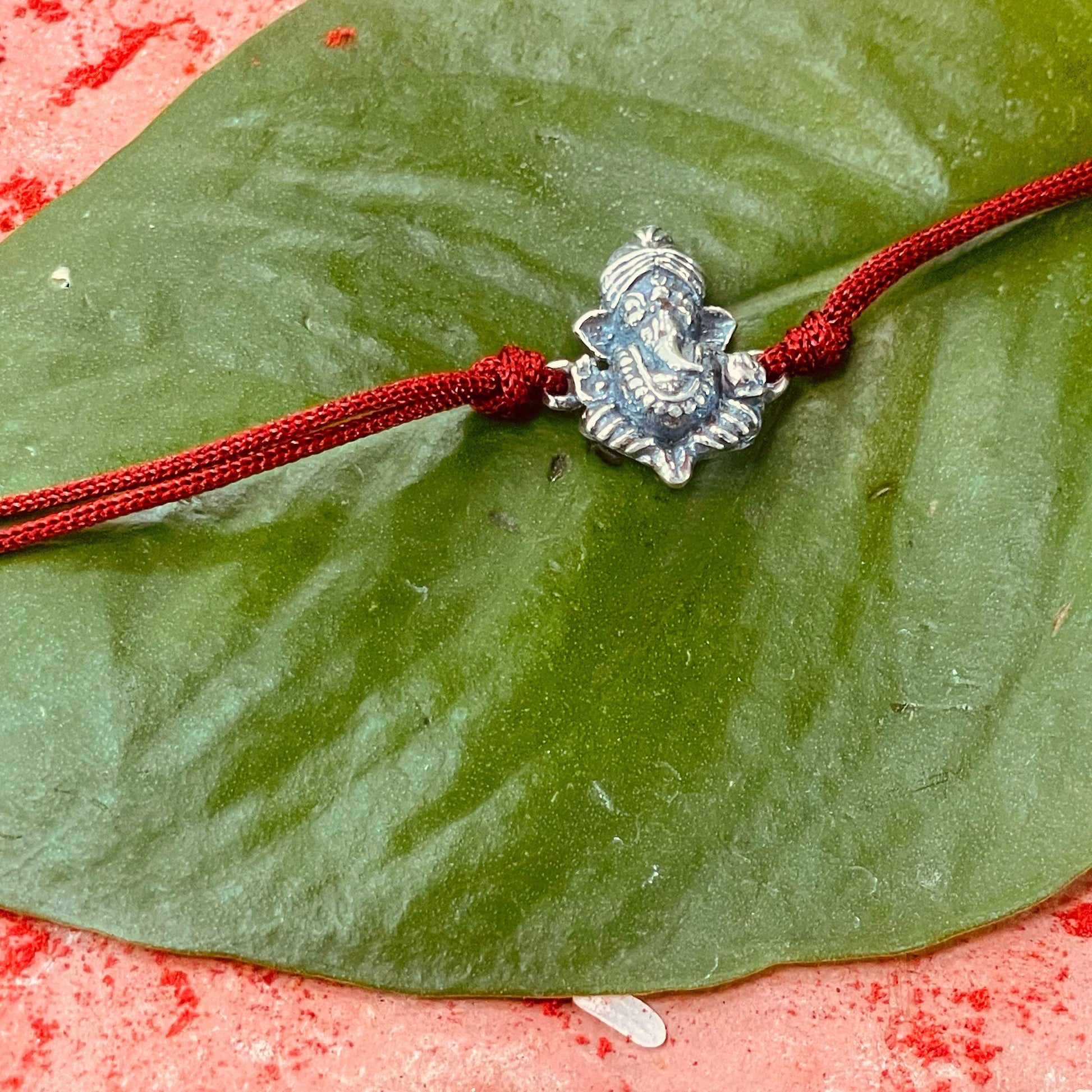 trueBrowns 925 Sterling Silver Lord Ganesh Idol Thread Rakhi | Swadesiicart