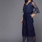 Ahalyaa Printed Bell Sleeves Crepe Basic Jumpsuit With Waist Tie-Ups | Swadesiicart