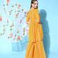 InWeave Women's Yellow Bandhani Sharara Set With Dupatta - Swadesiicart