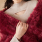 InWeave Women's Bright Rust Fur Cape - Swadesiicart