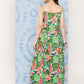 InWeave Women's Mint Green Leaf Japanese Art Strappy Set - Swadesiicart