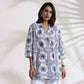 trueBrowns White Cotton Print Jacket Co-ord Set - Swadesiicart