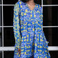 Noroke Cupro Muslin Blue Pottery Tunic Dress | Swadesiicart