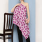 InWeave Women's Pink Fuchsia Japanese Art Oneshoulder Top - Swadesiicart