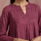 trueBrowns Mauve Cotton Dobby Co-ord set - Swadesiicart