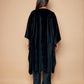trueBrowns Black Velvet Embroidered Kaftan Kurta Set | Swadesiicart