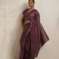 trueBrowns Purple Gold Metallic Ready To Wear Saree | Swadesiicart