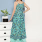 InWeave Women's Camelia Blue Pastel Print Strappy Kurta Set - Swadesiicart