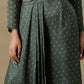 trueBrowns Dark Green Bandhani Printed Silk Palazzo Stitched Saree | Swadesiicart