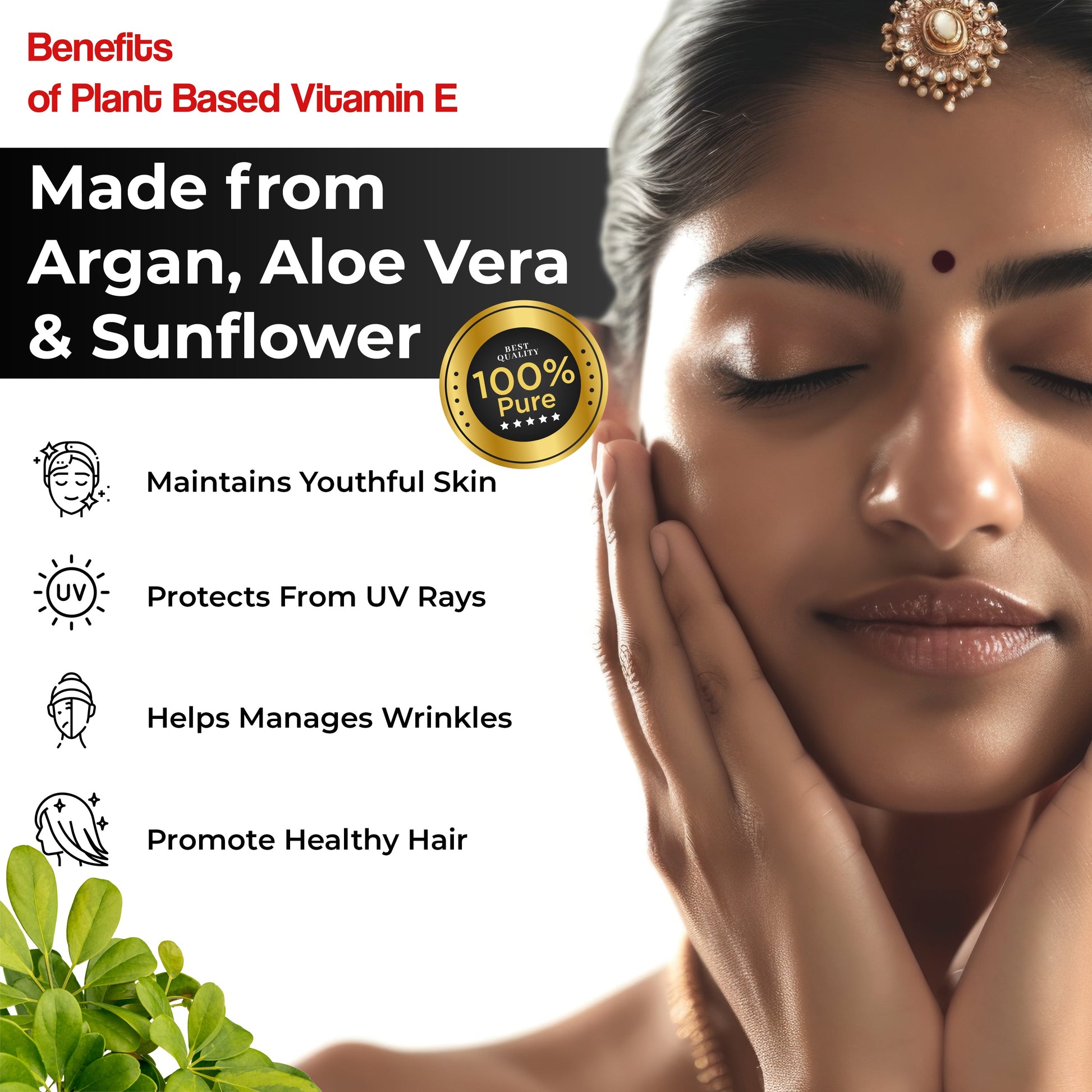 Health Veda Organics Vitamin E Capsules - Swadesiicart