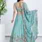 House of Panchhi Mauve Chiffon Sequins And Thread Embroidery Lehenga Choli & Dupatta | Swadesiicart