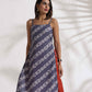trueBrowns Grey Cotton Print Highslit Kurta Set | Swadesiicart