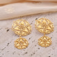 trueBrowns Gold-Polished Circle Drop Earrings | Swadesiicart