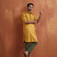 trueBrowns Men's Mustard Cotton Kurta | Swadesiicart