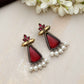 trueBrowns Silver Gold Tone Petal Dangle Earrings | Swadesiicart