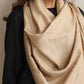 trueBrowns Beige Floral Jaal Woollen Stole | Swadesiicart