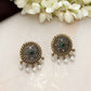 trueBrowns Silver Gold Tone Floral Stud Earrings - Swadesiicart