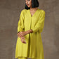 trueBrowns The Penelope - Lime Green Solid Textured Co-Ord Set - Swadesiicart