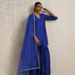 trueBrowns Electric Blue Sharara Dupatta Set | Swadesiicart