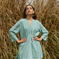 trueBrowns Light Blue Cotton Dobby Relaxed Co-ord Set - Swadesiicart