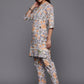 Varanga Women Purple Floral Printed Co-Ord Set - Swadesiicart