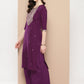 Ahalyaa Women Floral Yoke Design Regular Kurta with Palazzos | Swadesiicart