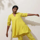 trueBrowns Lime Cotton Linen Co-Ord Set - Swadesiicart