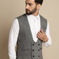 Even Apparels Men's Grey Woolen Double Breast Waistcoat | Swadesiicart