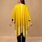 trueBrowns Yellow Woollen Kaftan Cape | Swadesiicart
