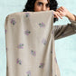 trueBrowns Sage Printed Velvet Shawl | Swadesiicart